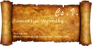 Csereklye Veronika névjegykártya